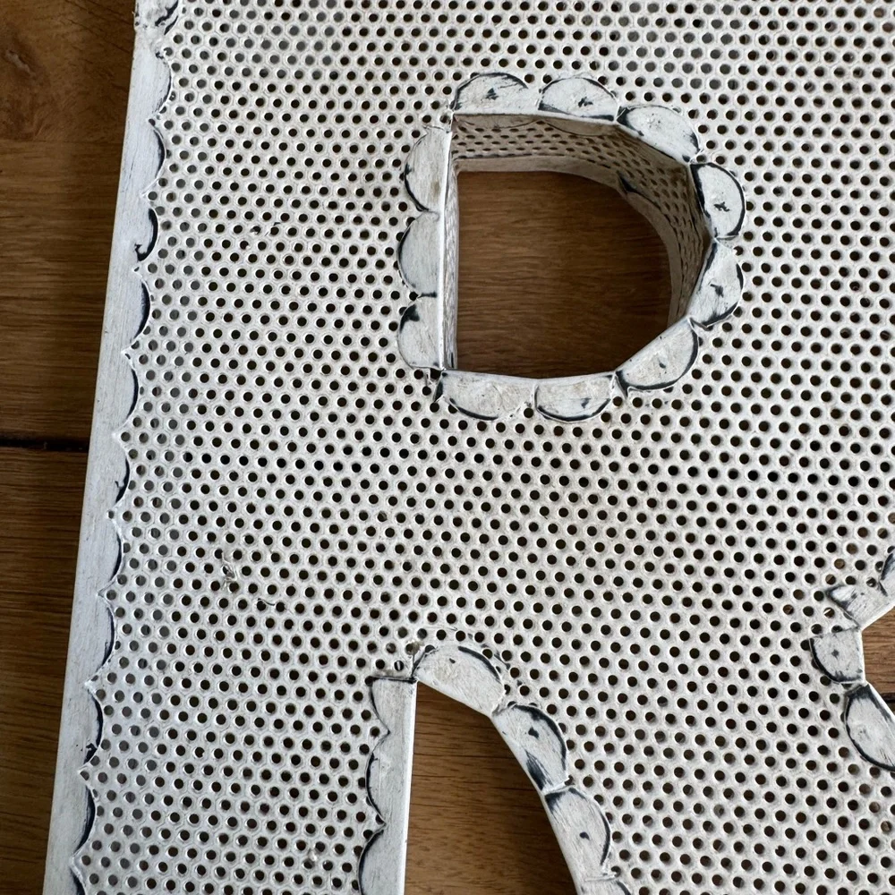Decorative White Letter R