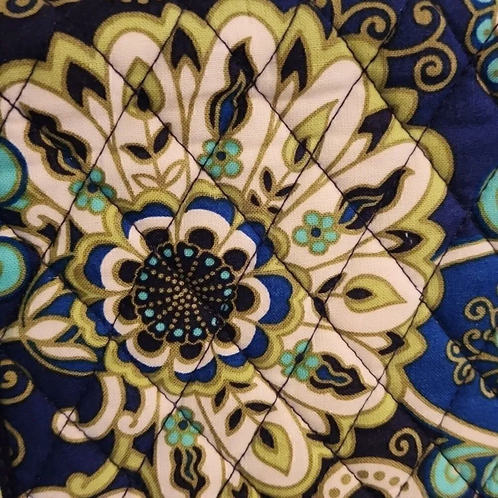 Like New Vera Bradley Blue and Green Messenger Bag