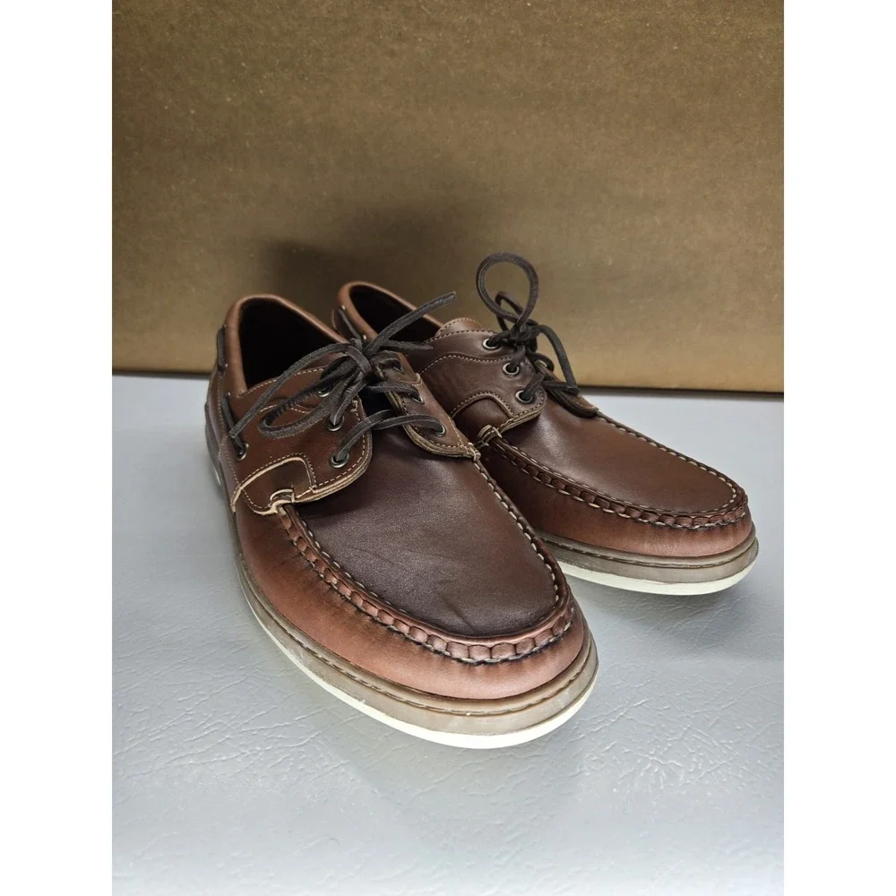 Allen Edmonds Eastport Shoes Mens 11 E Casual Lace Up Boat 43504 Brown Leather