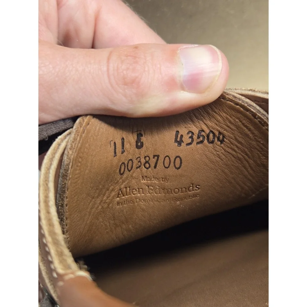 Allen Edmonds Eastport Shoes Mens 11 E Casual Lace Up Boat 43504 Brown Leather