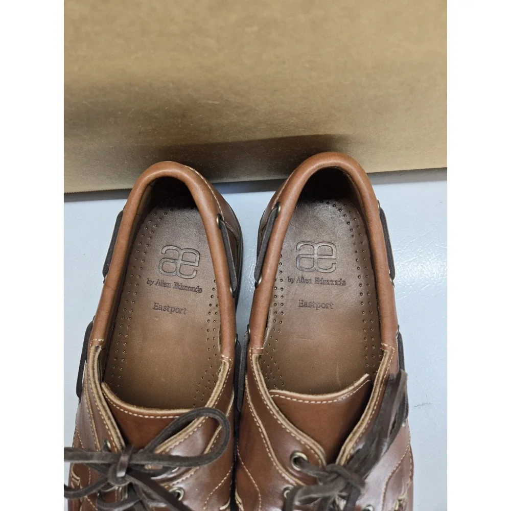 Allen Edmonds Eastport Shoes Mens 11 E Casual Lace Up Boat 43504 Brown Leather