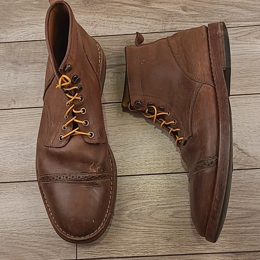 CHEVALIER Rapid Blake Stitched Brown Beige Leather Sz 45 / 11 US‎ Mens Boots