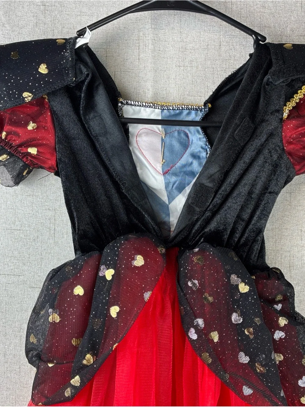 Queen Of Hearts Costume Toddler Girls 2T Dress Alice In Wonderland Halloween