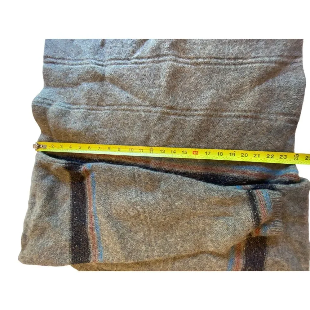 American Portrait V-Neck Stripe Wool Long Sleeve Sweater Brown Men's Size‎ XL