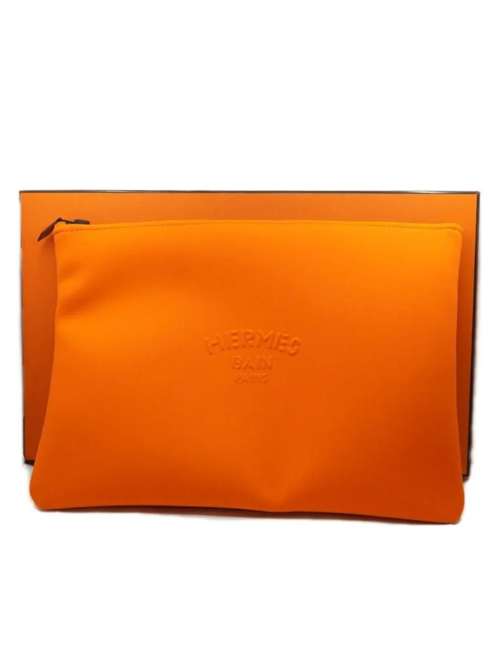Hermes Neobain GM Pouch Orange Black