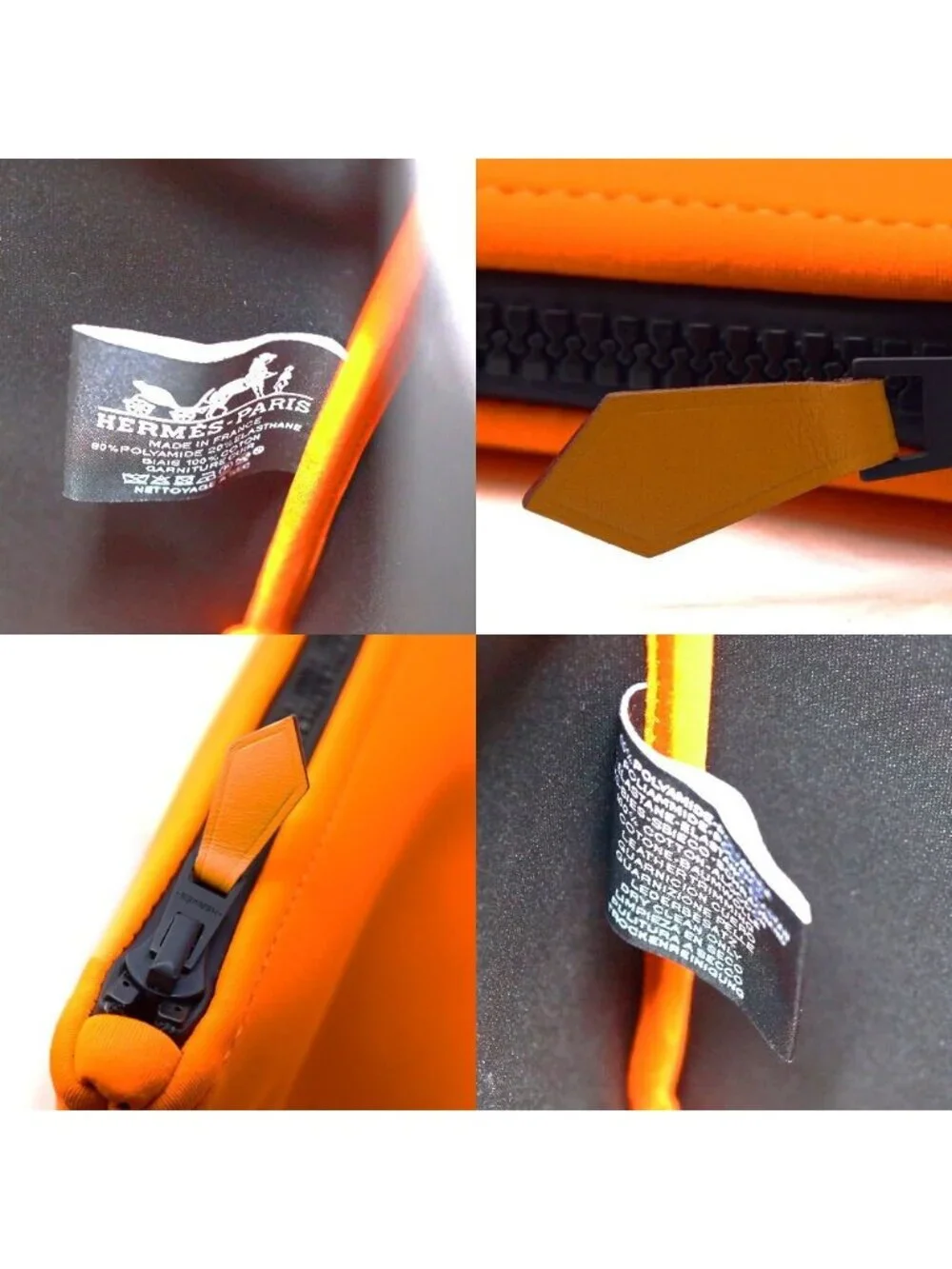 Hermes Neobain GM Pouch Orange Black