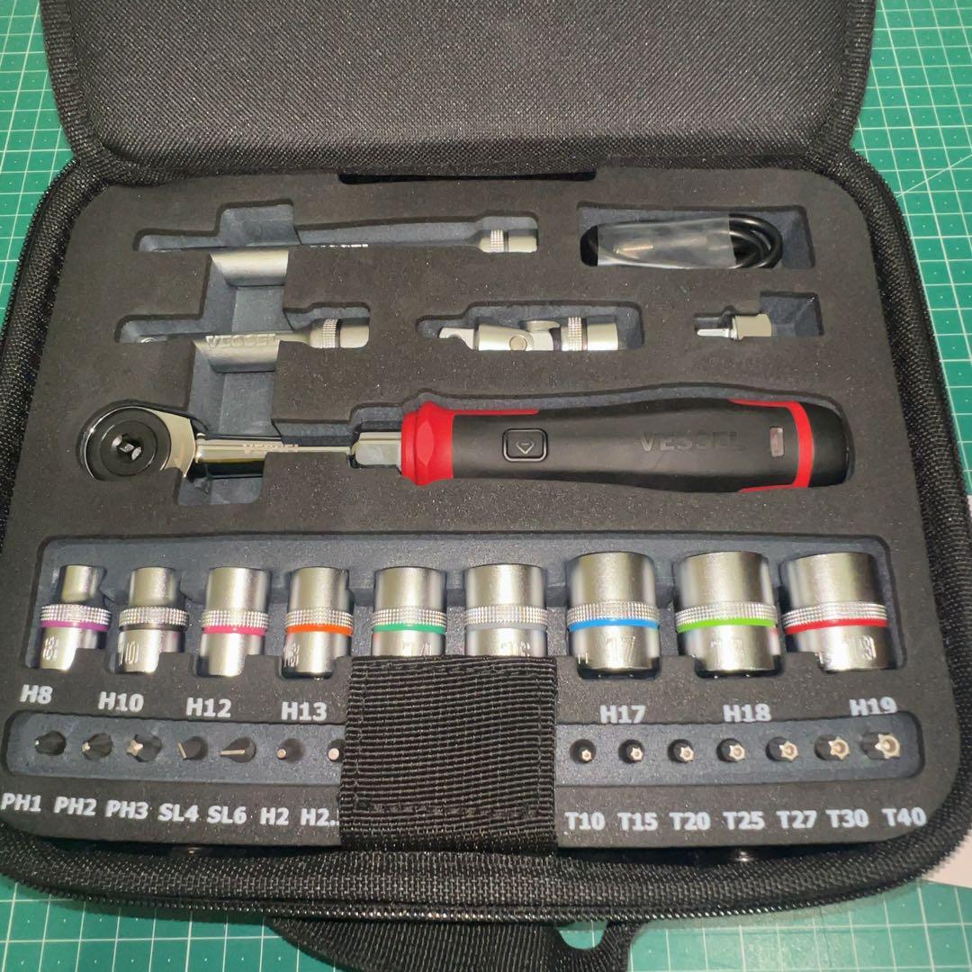 【Excellent Condition】VESSEL Electric Slim Ratchet Set No. 400ER3-1M