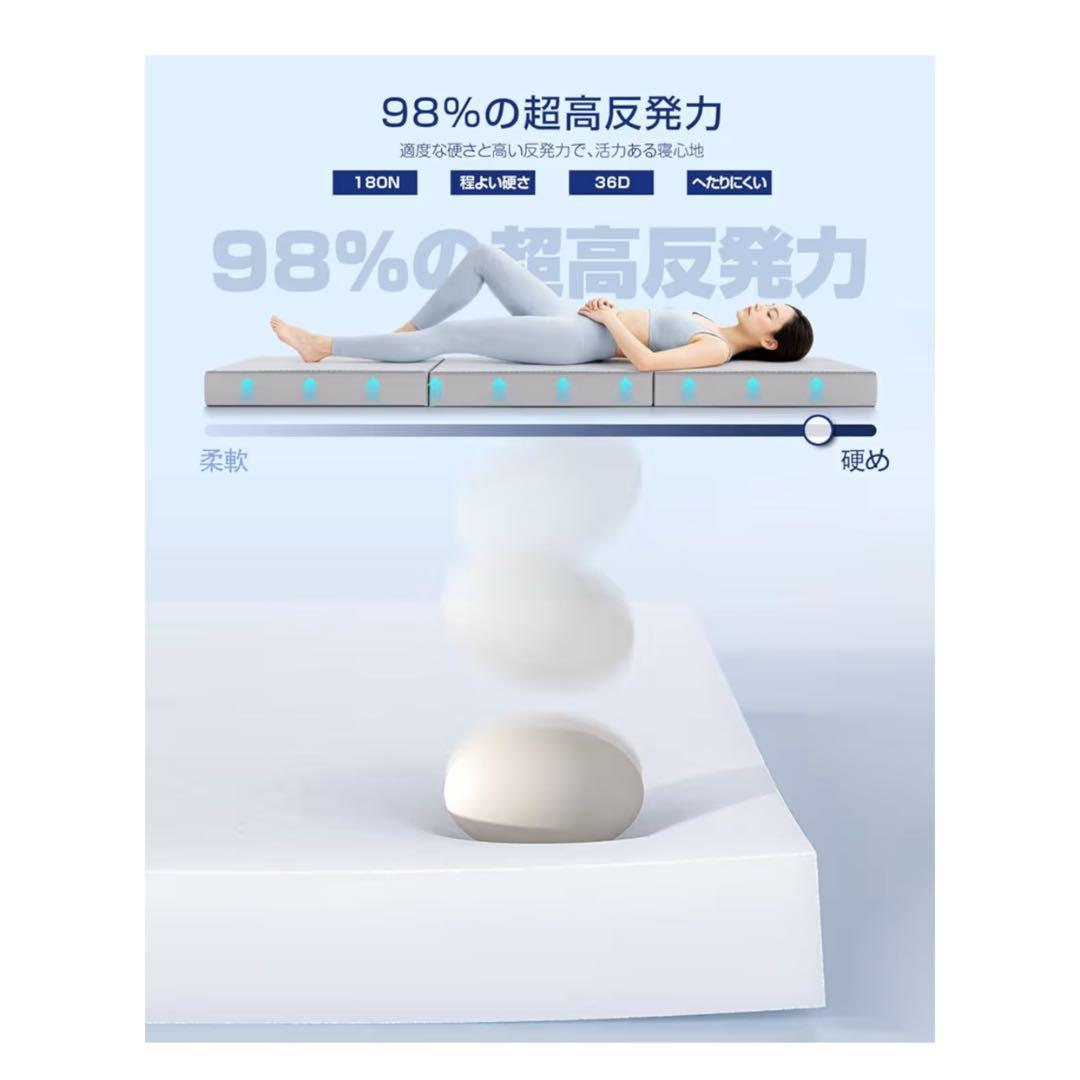 First come, first served! Single Mattress [High Resilience Firm 190N, 10cm Thick] Blue
