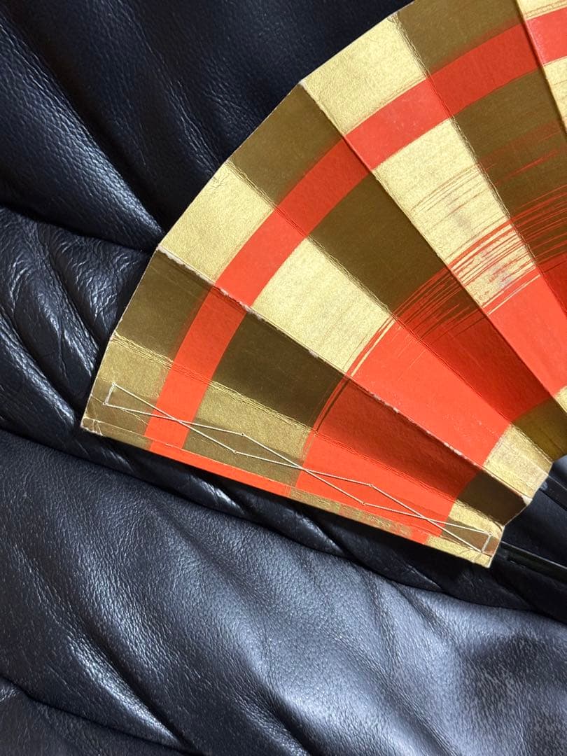 Folding Fan, 29cm, Set of 2, Gold, Vermilion Mist, Dance Fan, Traditional Japanese Dance, Popular Theater, Kimono, Japanese Clothing, Accessory