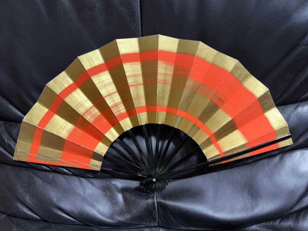 Folding Fan, 29cm, Set of 2, Gold, Vermilion Mist, Dance Fan, Traditional Japanese Dance, Popular Theater, Kimono, Japanese Clothing, Accessory