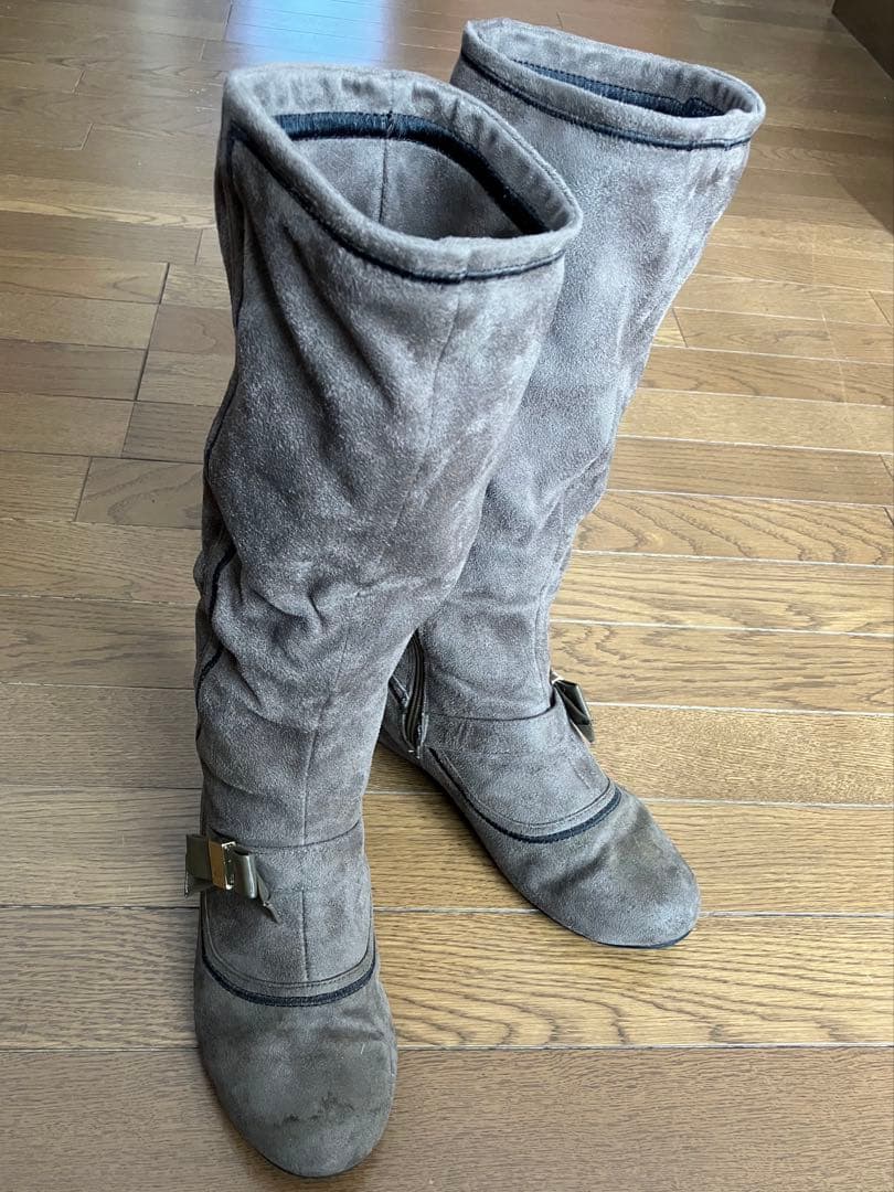 by Ashinaga Ojisan: Suede-like Long Boots (L)