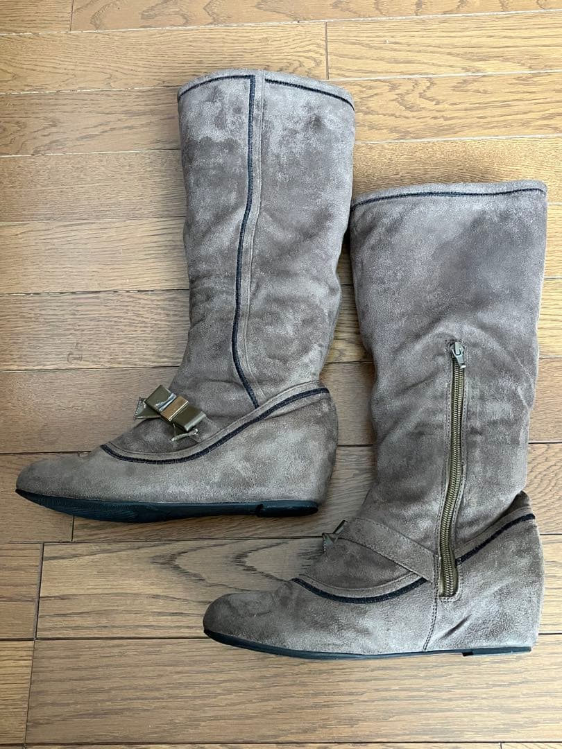 by Ashinaga Ojisan: Suede-like Long Boots (L)