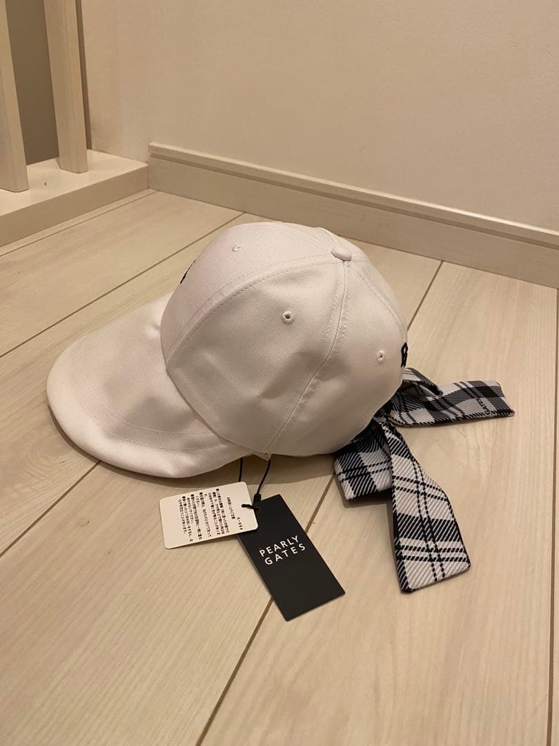 PEARLY GATES White Ribbon Cap, Pearly Gates, Free Size